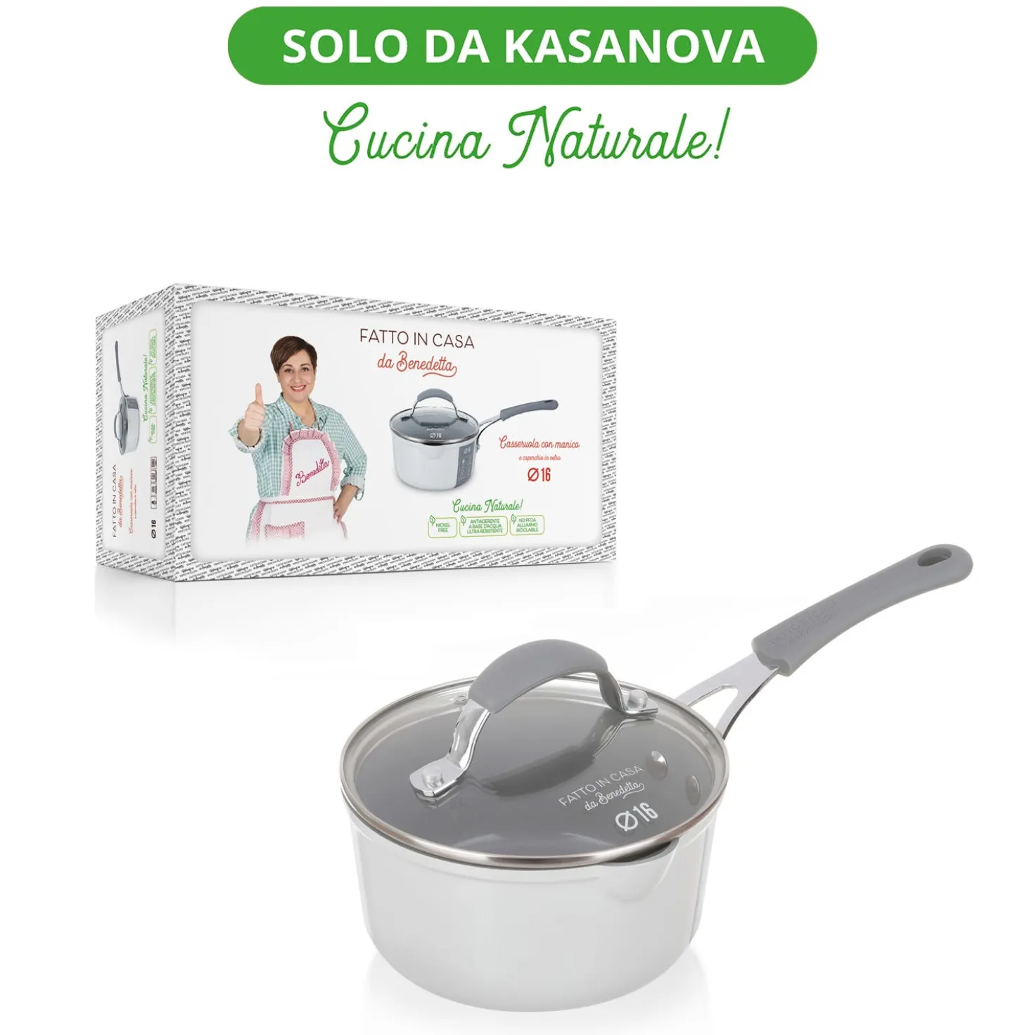 Casseruola induzione 16 cm con coperchio Fatto in casa da Benedetta