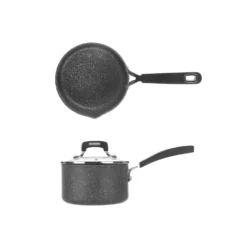 Casseruola induzione 18 cm con coperchio New Petra Dark