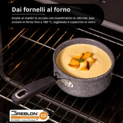 Casseruola New Petra Dark, da 16 cm con manico