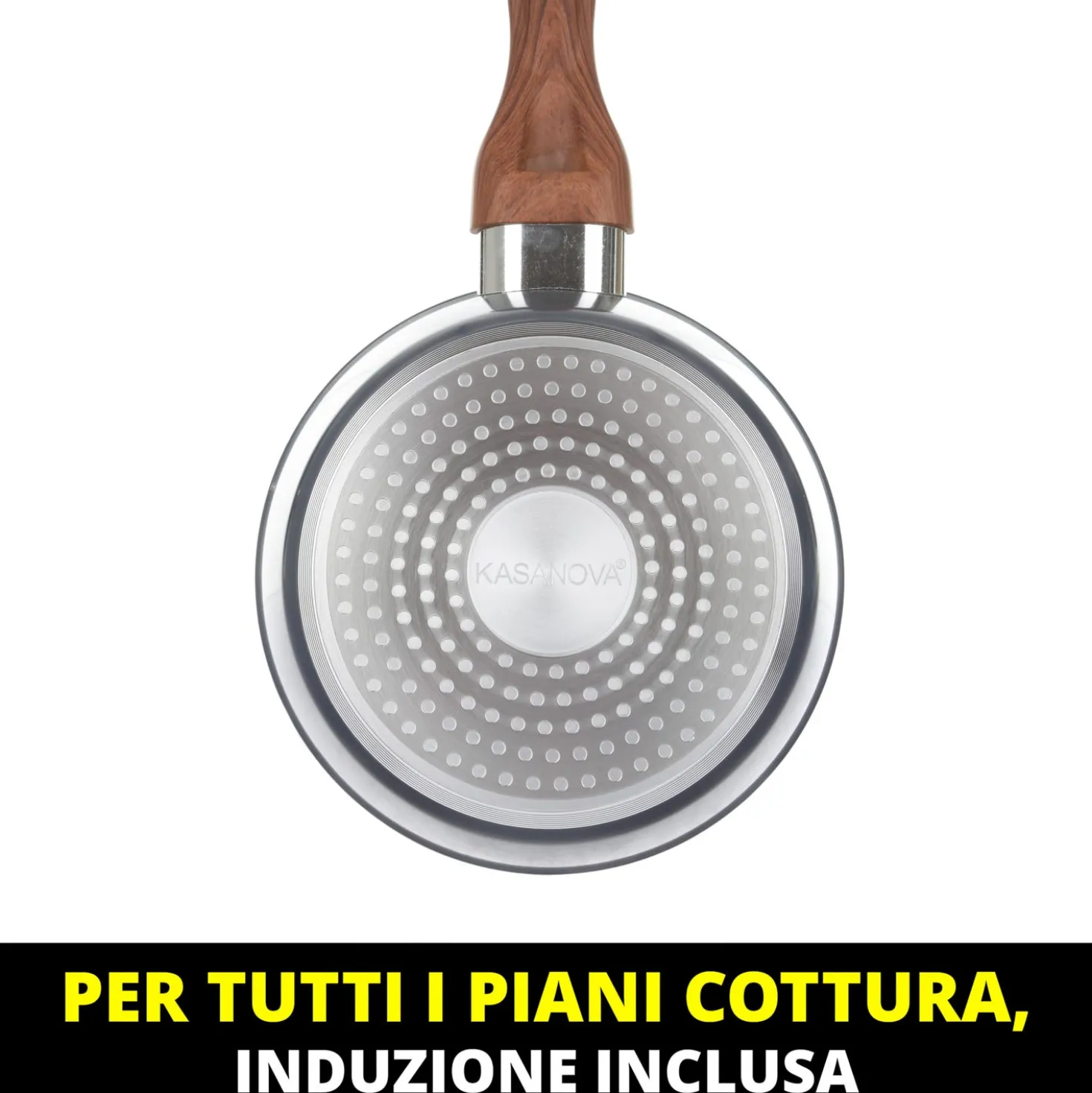 Casseruola un manico 18 cm con coperchio ottanio New Ceramic