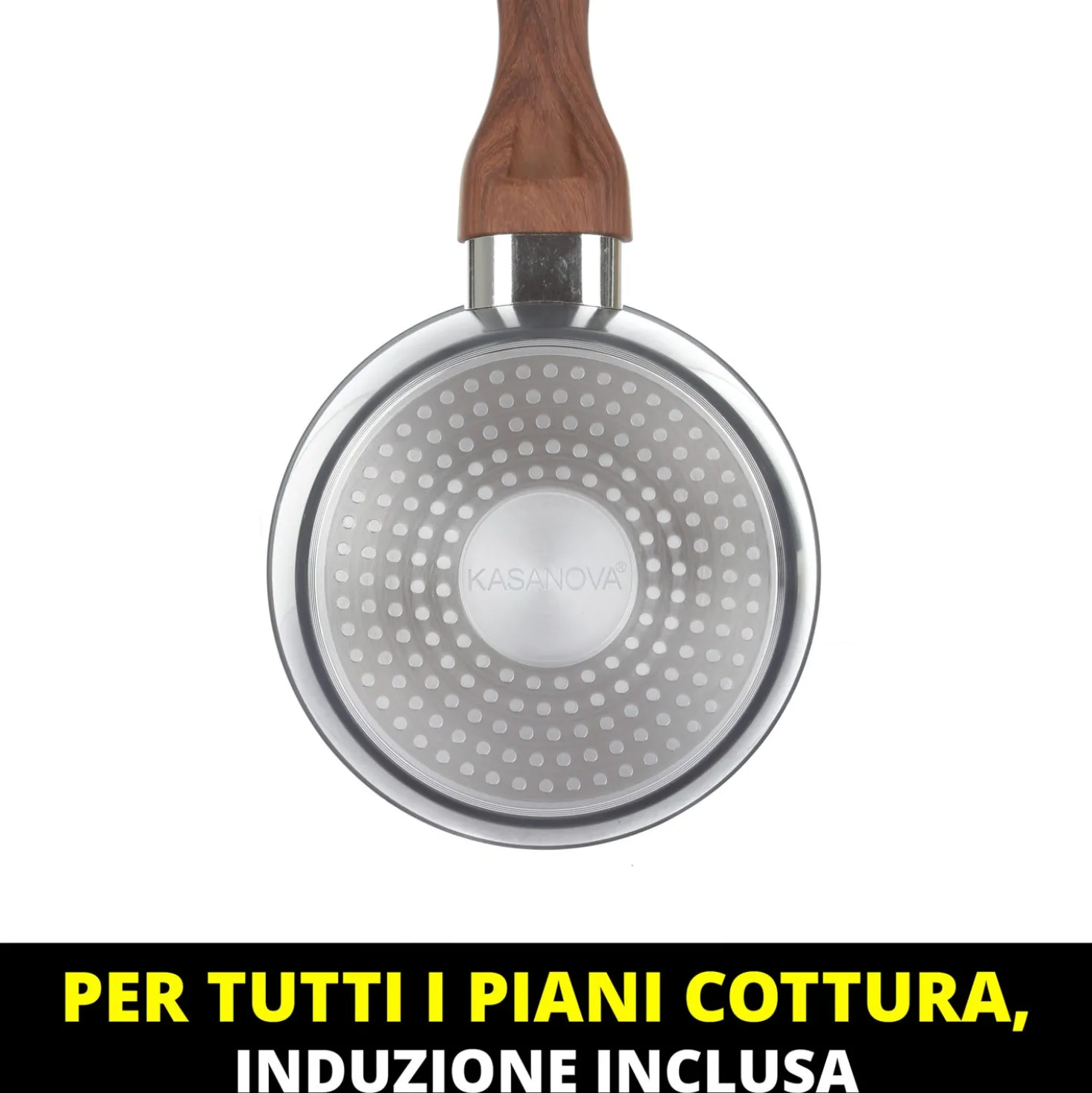 Casseruola un manico 16 cm con coperchio ottanio New Ceramic