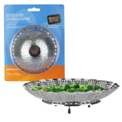 Cestello cottura a vapore 13 cm in acciaio inox Baker's Secret
