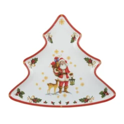 Ciotola antipastiera Albero di Natale 28x31cm porcellana