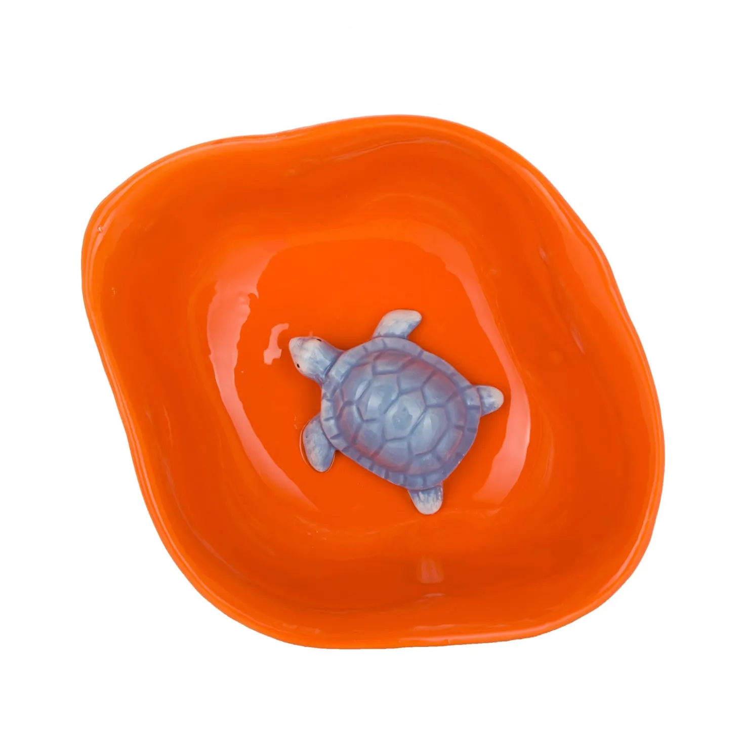 Ciotola 18 cm tartaruga arancione ceramica