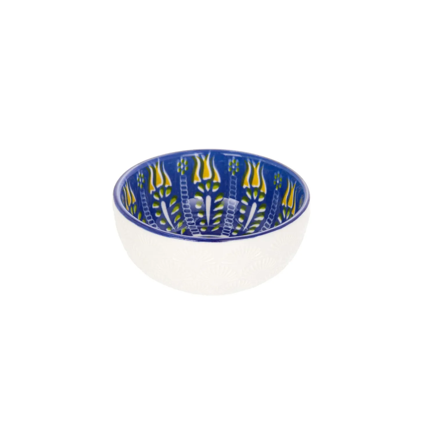 Ciotola in ceramica Kaori 8,5x3 cm bianco blu