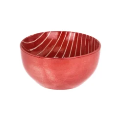 Ciotola rosso righe bianco porcellana Mix e Match
