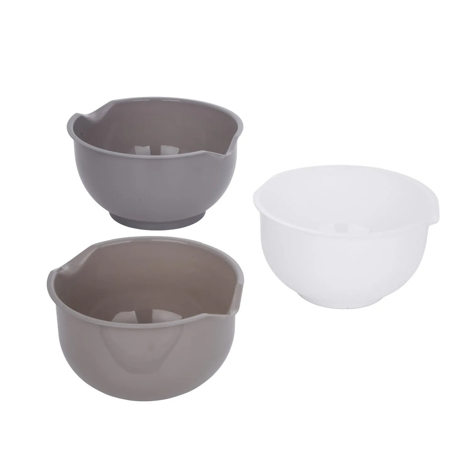 Ciotole impilabili taupe e bianco