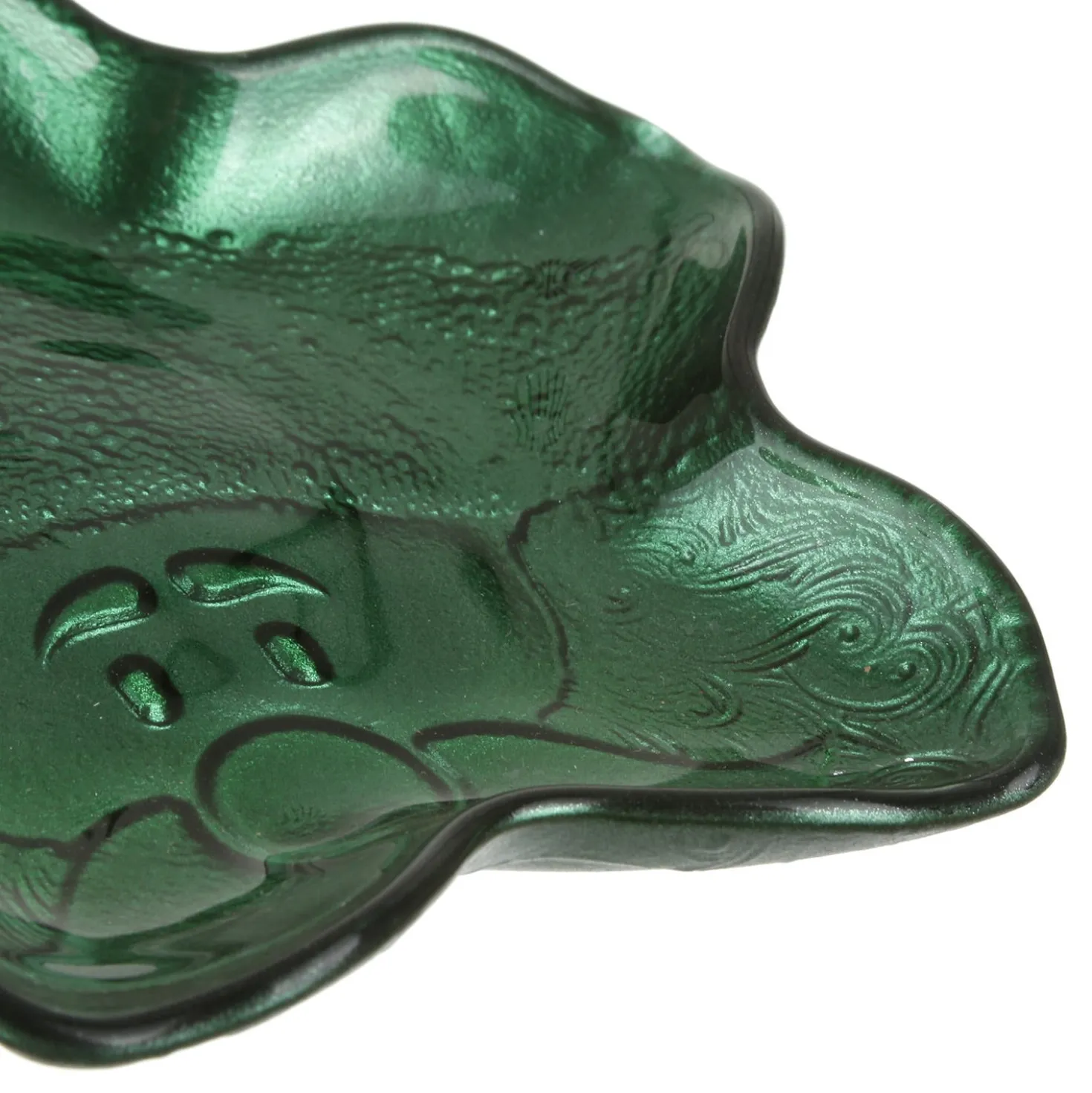 Ciotolina Babbo Natale in vetro 15 cm verde natalizia
