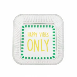 Ciotolina quadrata vetro 10x10 cm Happy Vibes Color Bloom