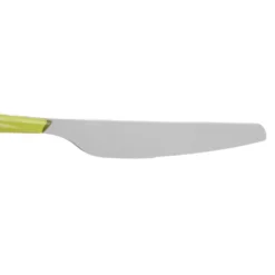Coltello tavola sfuso verde in acciaio inox Silhouette