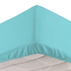 Completo letto matrimoniale cotone azzurro Nicoletta