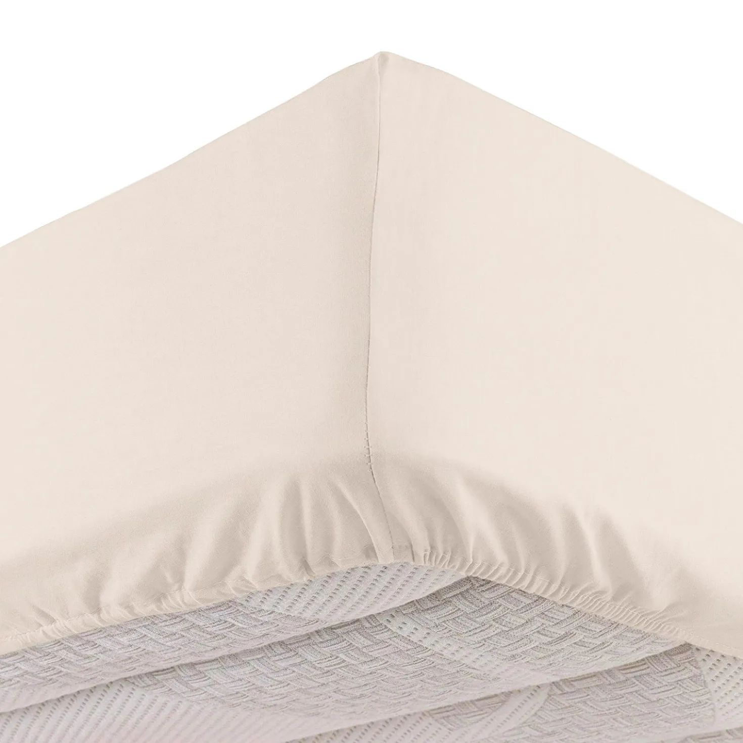 Completo letto matrimoniale cotone beige Nicoletta