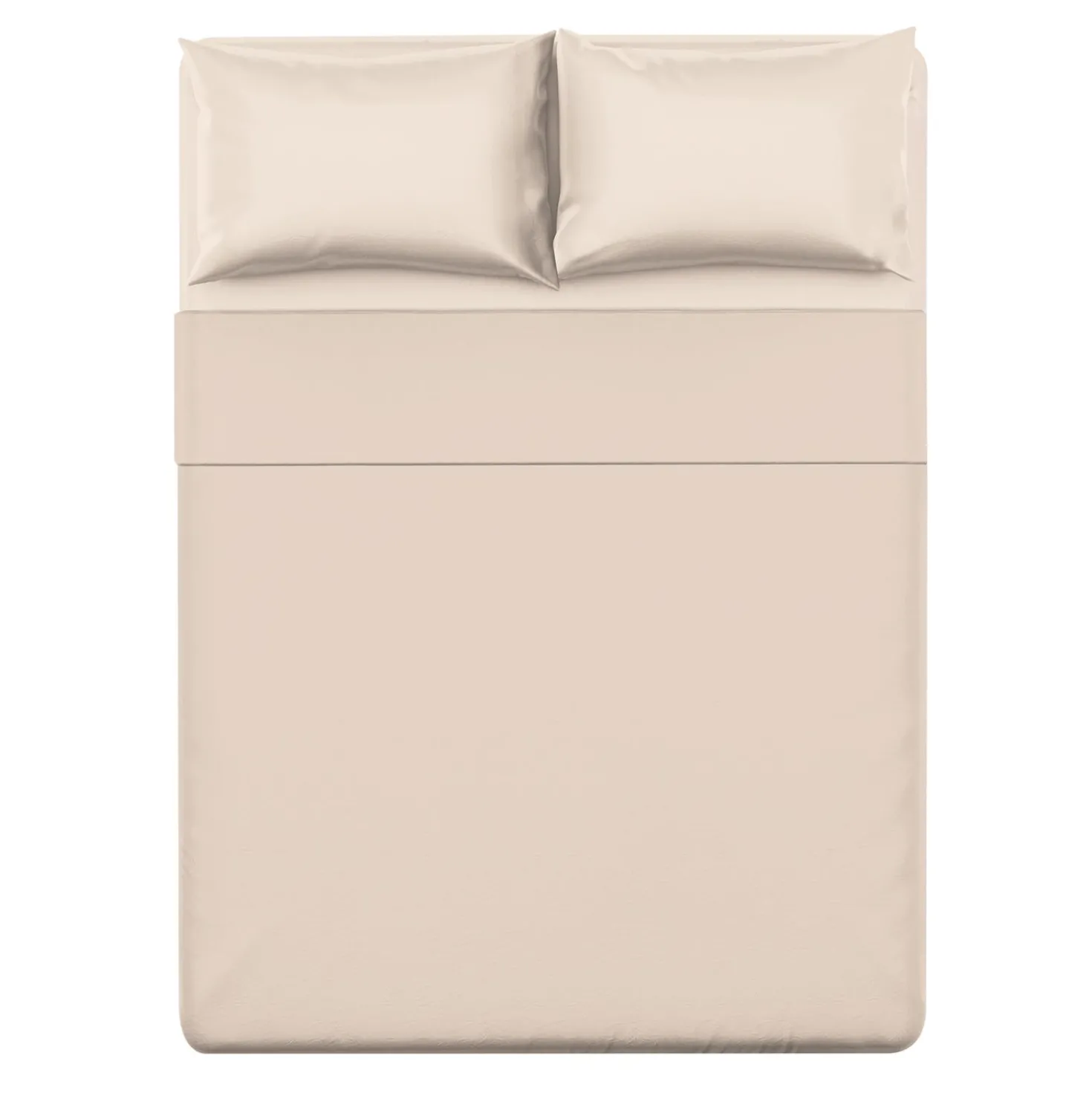 Completo letto matrimoniale cotone beige Nicoletta