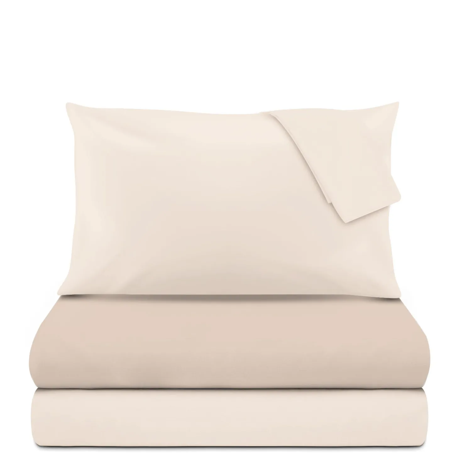 Completo letto matrimoniale cotone beige Nicoletta
