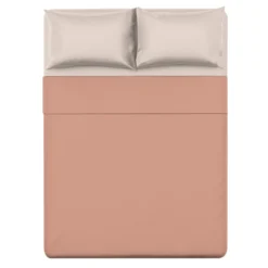 Completo letto matrimoniale cotone cipria Nicoletta