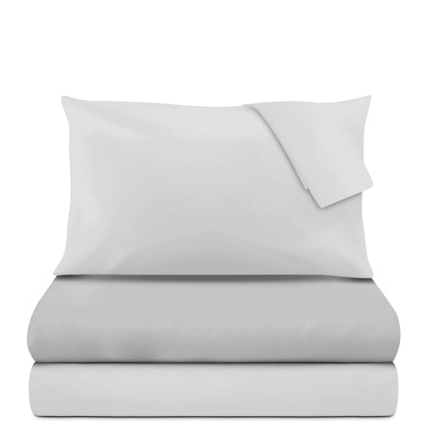 Completo letto matrimoniale cotone grigio chiaro Nicoletta