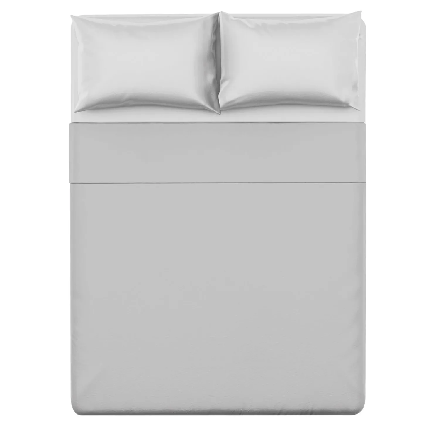 Completo letto matrimoniale cotone grigio chiaro Nicoletta