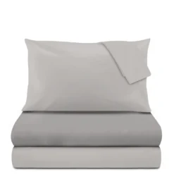 Completo letto matrimoniale cotone grigio scuro Nicoletta