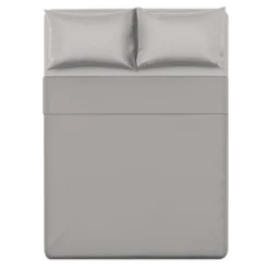 Completo letto matrimoniale cotone grigio scuro Nicoletta