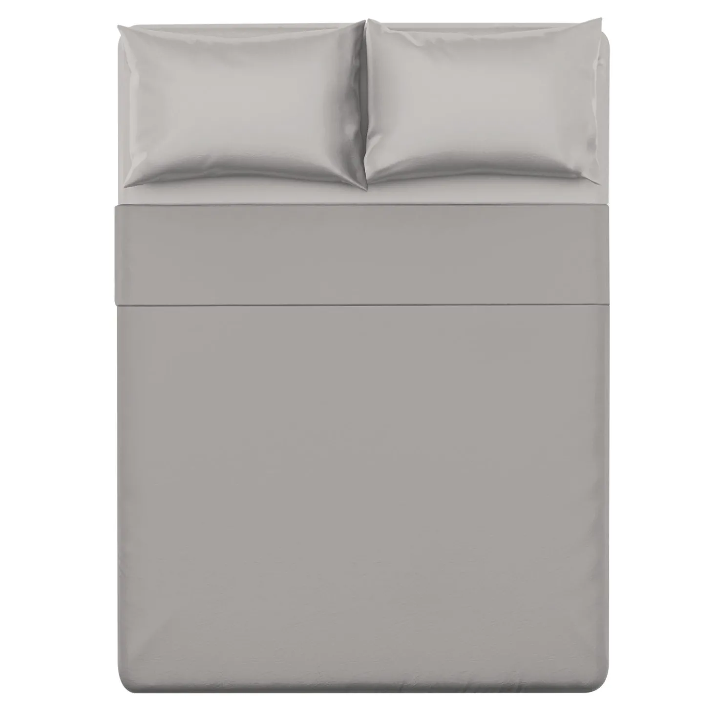 Completo letto matrimoniale cotone grigio scuro Nicoletta