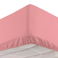 Completo letto matrimoniale cotone rosa tinta unita