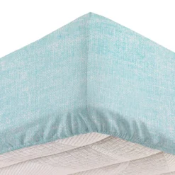 Completo letto matrimoniale geometrie azzurro cotone Golden