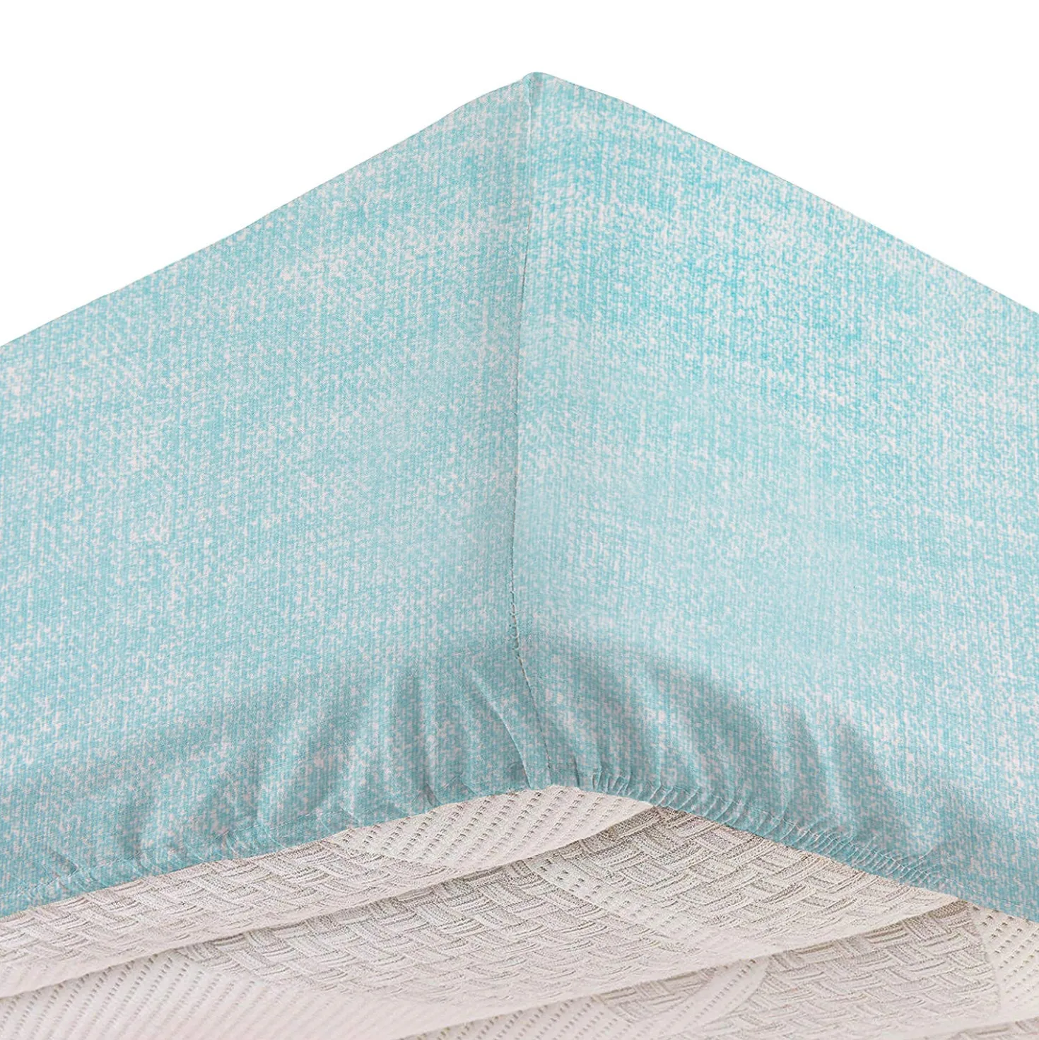 Completo letto matrimoniale geometrie azzurro cotone Golden