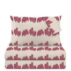 Completo letto matrimoniale geometrie blordeaux cotone
