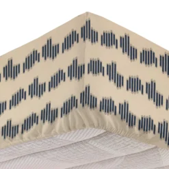 Completo letto matrimoniale geometrie blu cotone