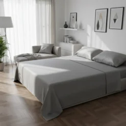Completo letto matrimoniale grigio Datex