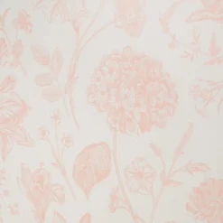 Completo letto matrimoniale in cotone rosa Botanic