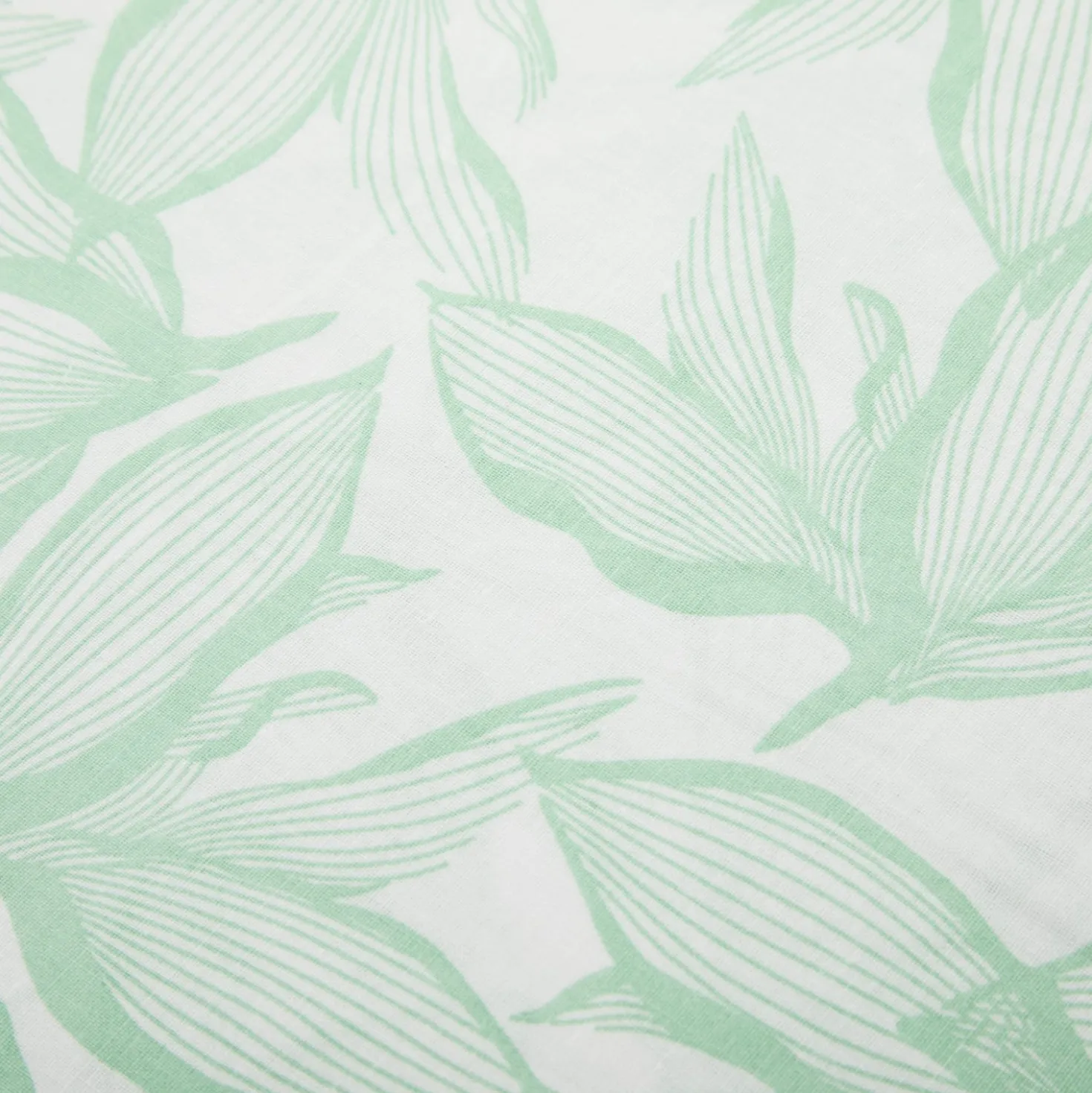 Completo letto matrimoniale policotone foglie verde