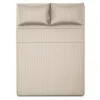Completo letto matrimoniale policotone righe sabbia