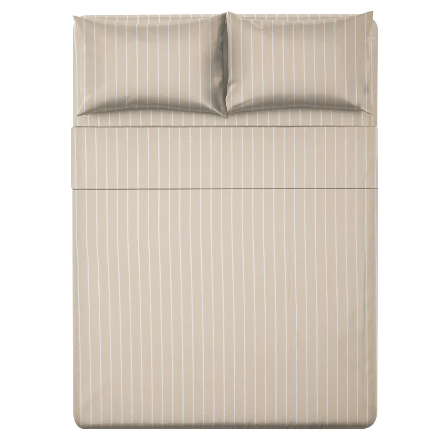 Completo letto matrimoniale policotone righe sabbia
