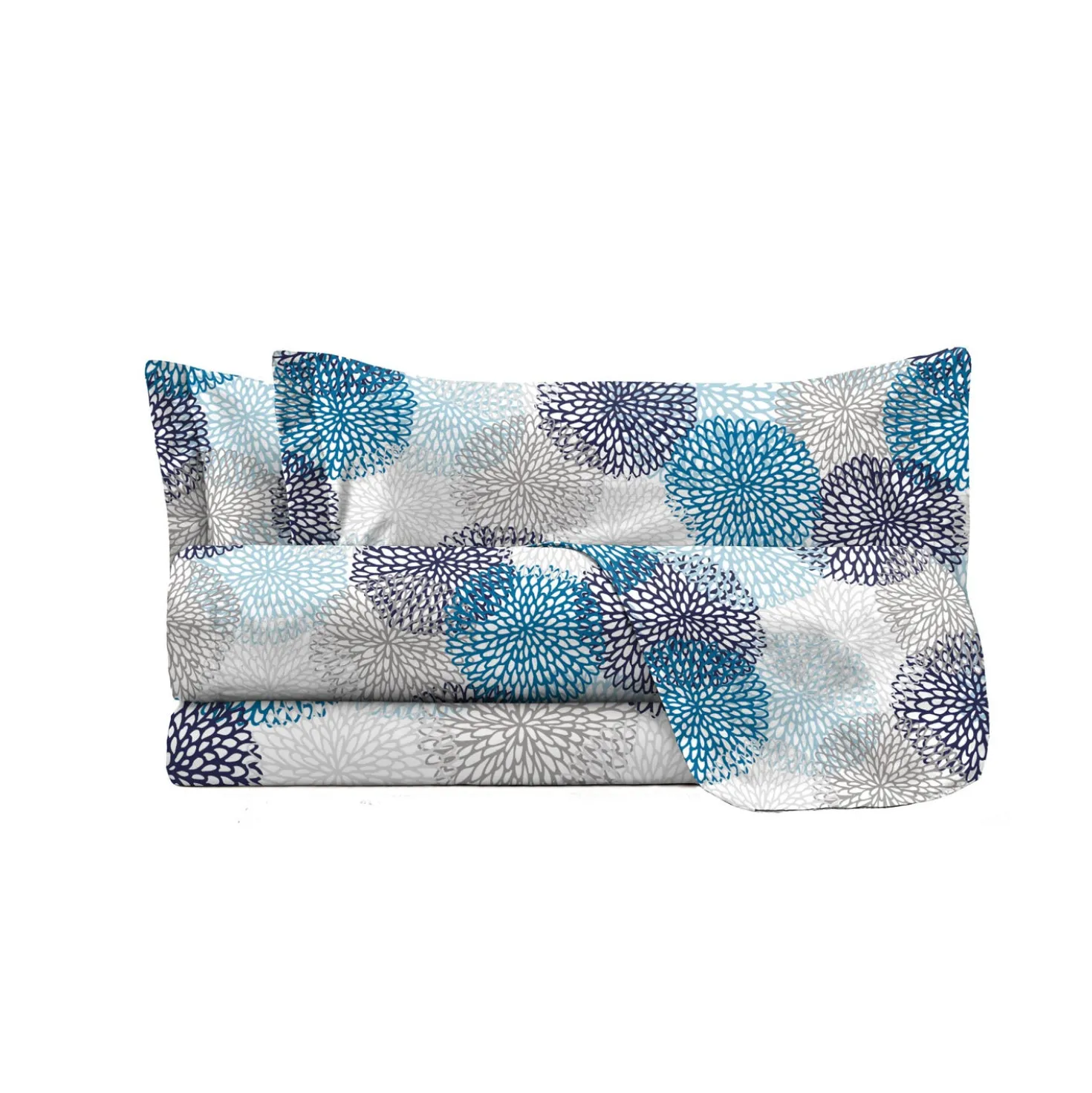 Completo letto matrimoniale Soffioni blu Datex