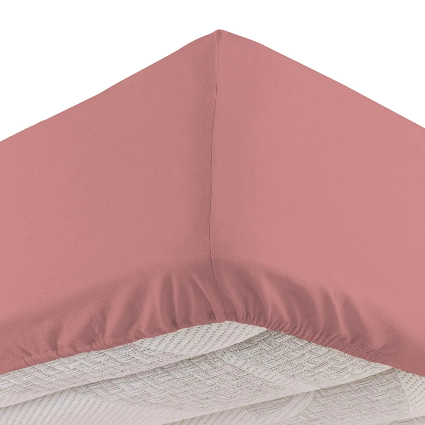 Completo letto matrimoniale tinta unita corallo