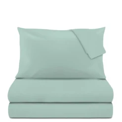 Completo letto matrimoniale tinta unita verde
