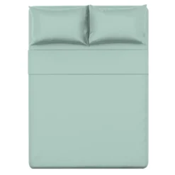 Completo letto matrimoniale tinta unita verde
