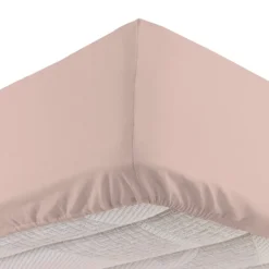 Completo letto 1 piazza e mezza cotone righe rosa