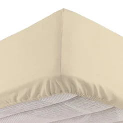Completo letto 1 piazza e mezza tinta unita beige