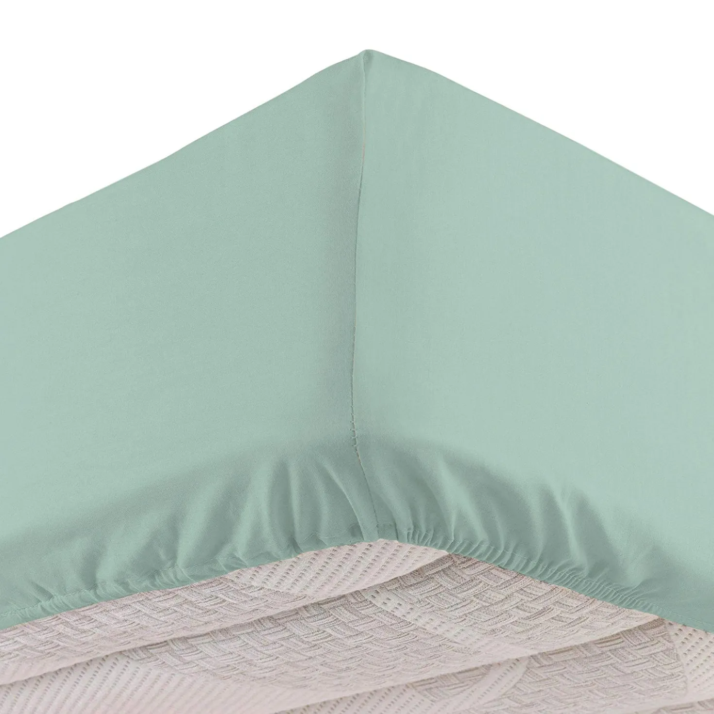 Completo letto 1 piazza e mezza tinta unita verde