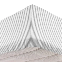 Completo letto singolo cotone Check grigio