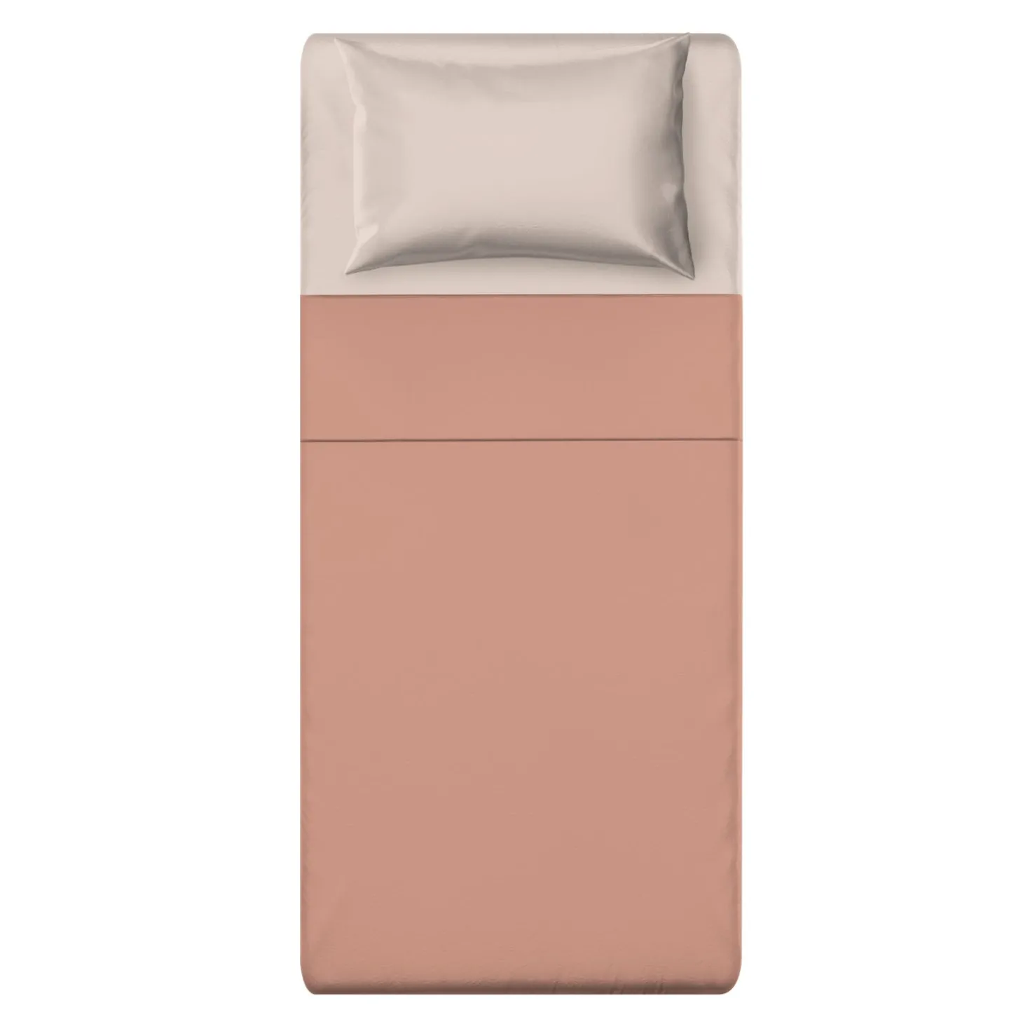 Completo letto singolo cotone cipria Nicoletta