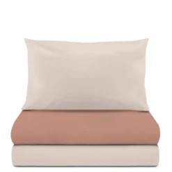 Completo letto singolo cotone cipria Nicoletta