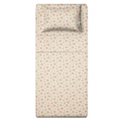 Completo letto singolo cotone fiorellini
