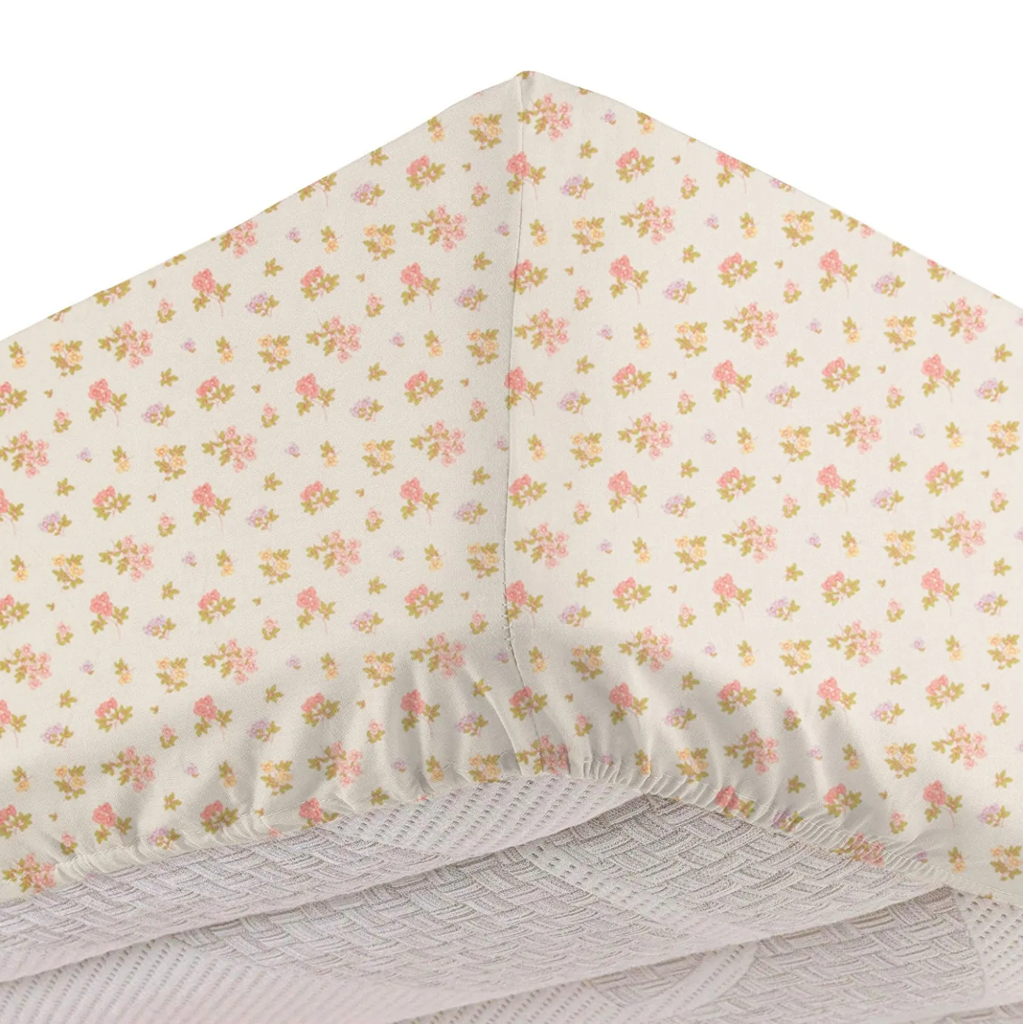 Completo letto singolo cotone fiorellini