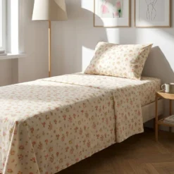 Completo letto singolo cotone fiorellini