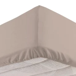 Completo letto singolo cotone fiore tortora