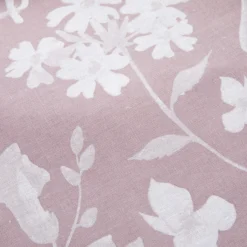 Completo letto singolo cotone fiori malva