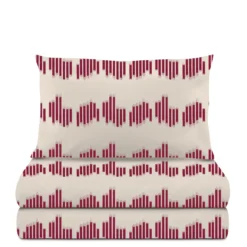 Completo letto singolo cotone geometrie bordeaux